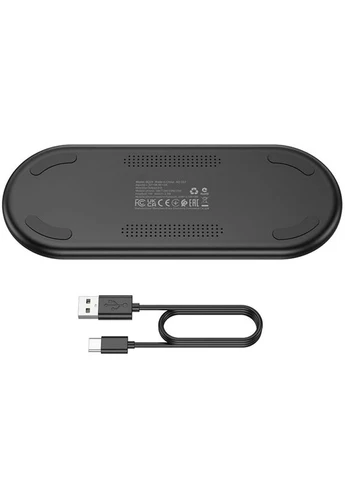 Беспроводное зарядное устройство Borofone BQ19 3in1 Quick Charge ABS-пластик 20х8х1 см черное No Brand (402119354)