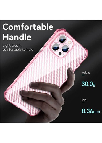 Чехол TPU Ease Carbon color series для Apple iPhone 13 Pro (6.1") Розовый Epik (372845926)