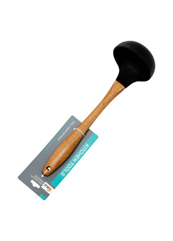 Половник силиконовый кухонный 27 (см) кухонный половник из силикона с деревянной ручкой для супа, бульона HP-8-58 Ding Lanfang (370969326)