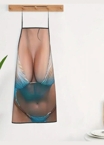 з прикольним принтом дівчина в купальнику 80 на 60 см різнобарвний Jannet Фартух (328262760)