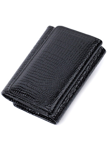 Женский стильный кошелек из фактурной натуральной кожи 22732 Черный st leather (298092964)