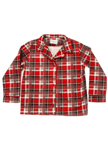 Красная детская пижама с фланели на пуговицах унисекс Trendy Tot 03-01302_000000005