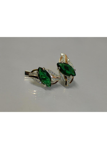 Серебряные серьги с золотыми пластинами Silver Style (367112651)