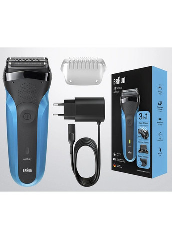 Электробритва Series 3 310s голубая Braun (368805689)