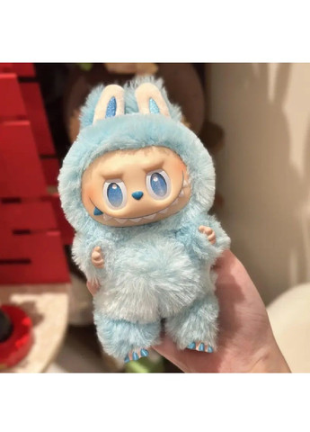 Мягкая плюшевая игрушка фигурка брелок Лабубу с виниловой мордочкой кольцом для подвешивания 16 см (481004-Prob) Голубая Unbranded (350752233)