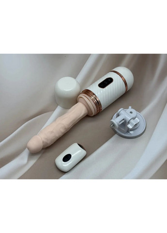 Телескопическая секс-машина с подогревом на пульте для женщин + Вакуумный стимулятор клитора Пингвин вибратор Dibe (370639537)