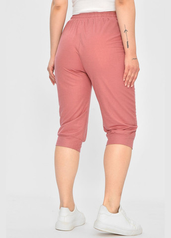 Бриджи женские батальные розового цвета Let's Shop (336336134)