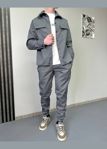 Графітовий демісезонний костюм чоловічий з котону Seventy.Eight