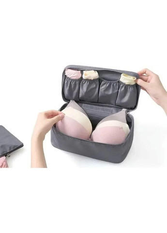 Портативная сумка для хранения нижнего белья Темносерая No Brand (296485085)