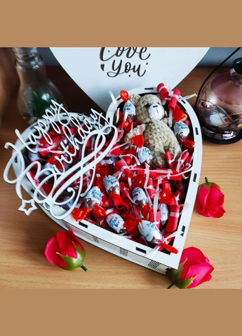 Подарунковий бокс для коханої з м'якою іграшкою, цукерками та 101 причиною «Чому я тебе люблю» (ar158) No Brand (317275937)