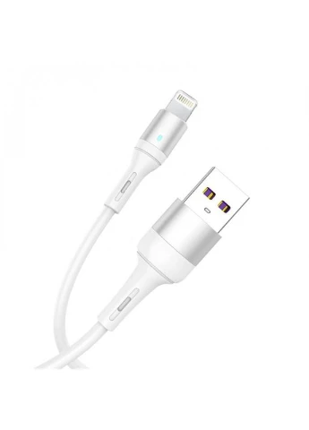 Кабель S06L LED Smart Power USB - Lightning (M/M), 1 м, White (USB-000555) SkyDolphin (378067877)