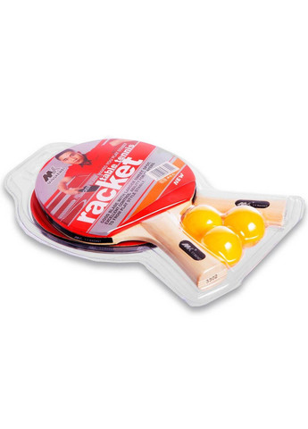 Набір для настільного тенісу 2 ракетки, 3 м'ячі (деревина, гума, пластик) (MT-3302) MK (361439771)