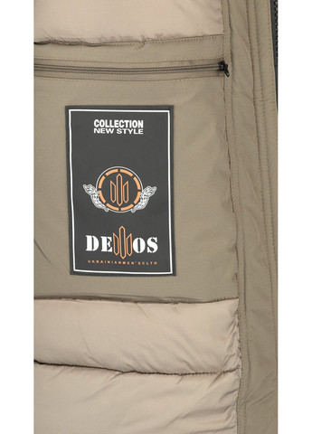 Оливковая (хаки) зимняя куртка однотонная мужская 9911 shop (2000999148521) Demos