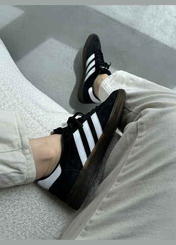 Черные демисезонные кроссовки мужские и женские adidas spezial handball black | адидас специал черные No Brand