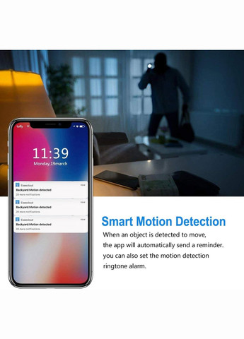 Зовнішня IP-камера WIFI на 360 градусів REIGY 5MP PT зовнішня камера спостереження сумісний з iOS/Android Rei (324048247)