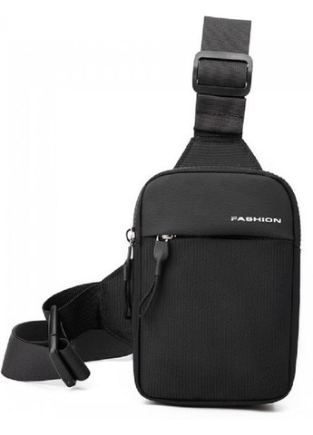 Мужская сумка-слинг из черной ткани. Confident (360894002)