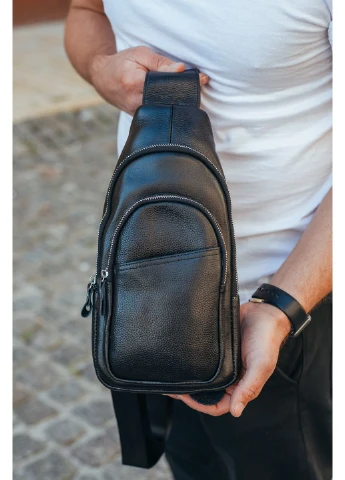 Мужская кожаная сумка-слинг 32х6х170 см Tiding Bag (315872364)