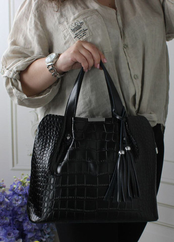 Сумка шкіряна з тисненням крокодил Vishnya (335707796)