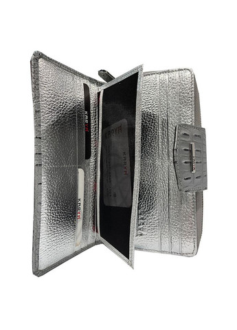 Кошелек женский кожаный серебристый Karya (338255870)