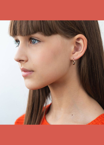 Золотые детские серьги Сердечки с05936 Oniks (264024285)