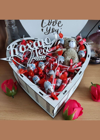 Подарунковий бокс для коханої з м'якою іграшкою, цукерками та 101 причиною «Чому я тебе люблю» (ar158) No Brand (317275937)