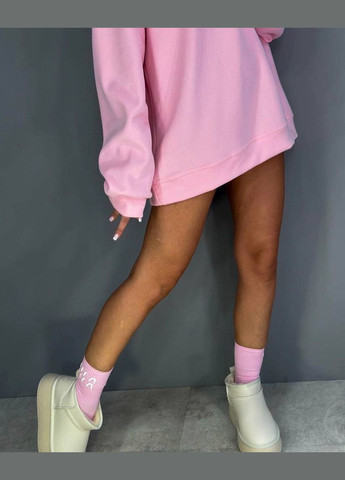 Розовый трендовое демисезонное розовое комбо (свитшот+носки) в универсальном размере 42-46, мягенький свитшот с красивым лого однотонный (306717649)