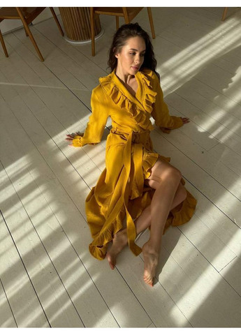 Халат рюши муслин, горчица Lavender (366665693)