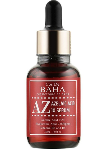 Cos De Baha Сироватка для обличчя з азелаїновою кислотою 10% Azelaic Acid 10% Serum 30ml (2-992393) — Крем, Південна Корея (369790759)