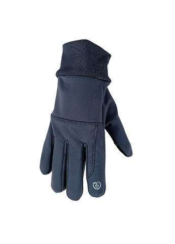 Рукавички із сенсорним нековзним покриттям світловідбивним елементом із водовідштовхувального матеріалу (478328-Prob) Сірі М Unbranded (304140640)