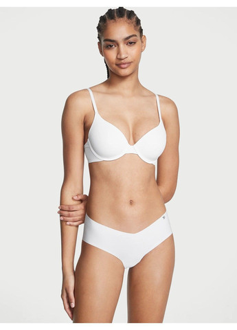 Трусики-чики жіночі безшовні No-Show Cheeky Panty білі Victoria's Secret (362264580)
