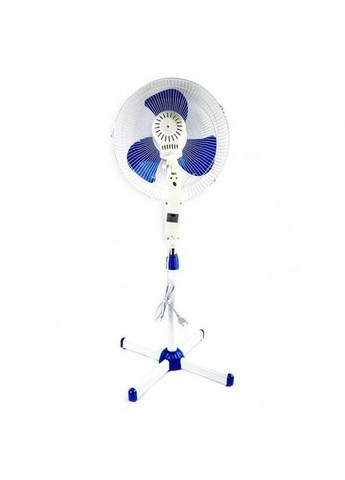 Напольный вентилятор WX-1603R с пультом 100Вт 40см с регулировкой высоты Белый/Синий Wimpex (338834148)