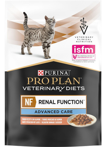 Упаковка вологого корму для кошек Pro Plan Veterinary Diets NF Renal Function Advanced Care патології почек 10 x 85 г Purina (332881075)