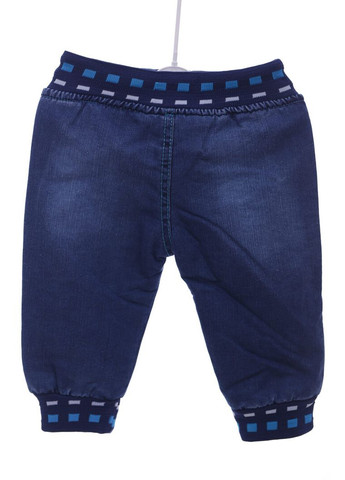 Джинси на махрі для хлопчика Ведмедик синій 92 см (37378) BABYKROHA (323470073)