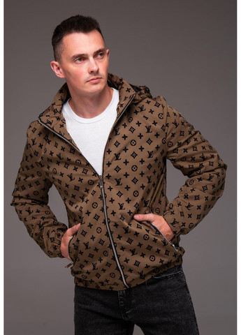 Коричневая демисезонная куртка мужская утепленная осень/весна No Brand