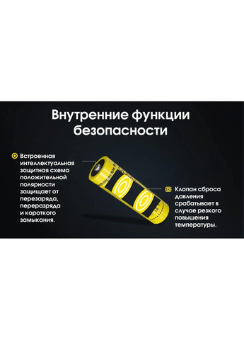 Акумулятор 21700 Nitecore NL2160HP 6000mAh Li-Ion 3.6V (Жовтий) No Brand (332637592)