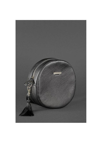 Круглая сумка женская кожаная через плечо Tablet Черный BlankNote (302008708)