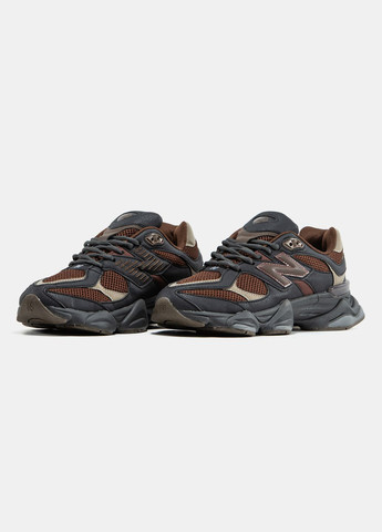 Коричневі Осінні кросівки чоловічі і жіночі new balance 9060 brown black | нью беланс 9060 коричневі No Brand