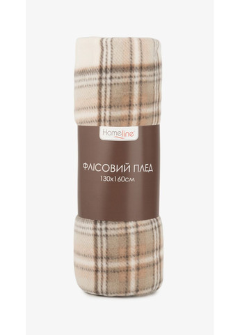 Плед флисовый с принтом Полар 164472 130х160 см Бежевый shop (4823066303672) No Brand (362893457)