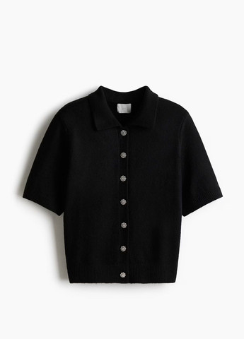 Черный демисезонный кардиган H&M