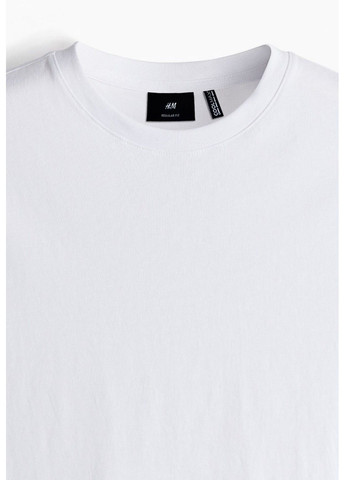Біла чоловіча футболка regular fit cool max (58304) s біла H&M