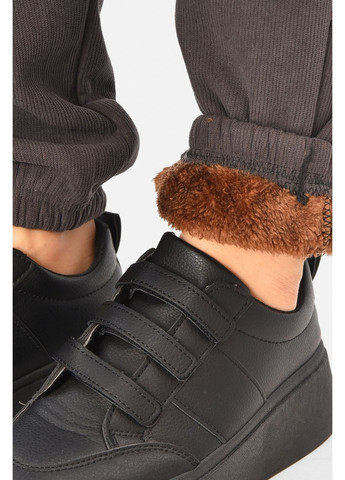 Спортивні штани жіночі на штучному хутрі темно-сірого кольору Let's Shop (364485096)