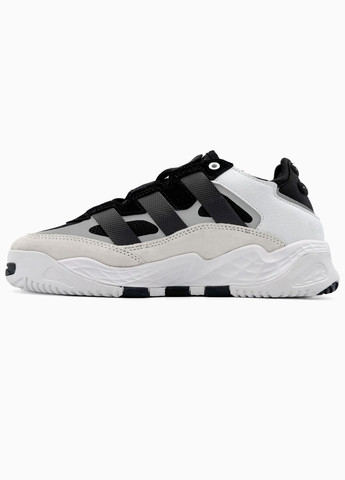 Кроссовки женские и мужские Adidas Niteball black white | Адидас Найтбол черные белые No Brand чёрно-белые демисезоны (316091134)