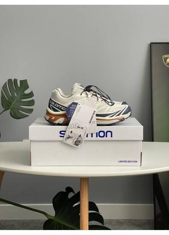 Білі Осінні кросівки чоловічі і жіночі salomon xt-6 soft ground white | саломон хт-6 софт граунд білі No Brand