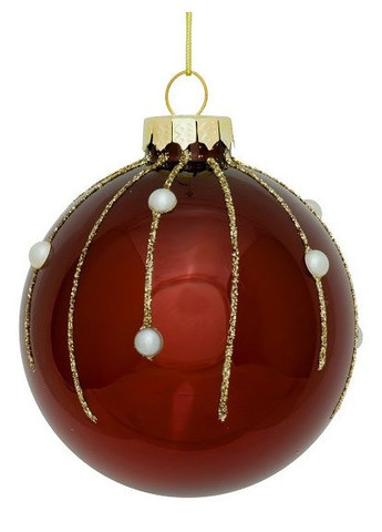 Ялинкові кульки 3 шт рожеві скляні для новорічного декору прикраси на ялинку ProDobro (367265195)