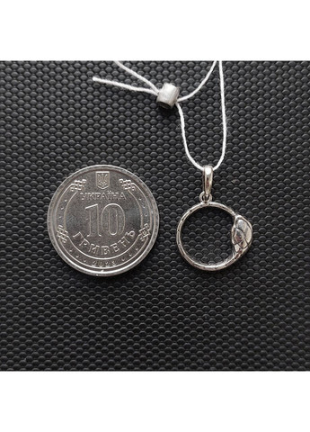 Кулон змея из серебра в кругу No Brand (355921855)