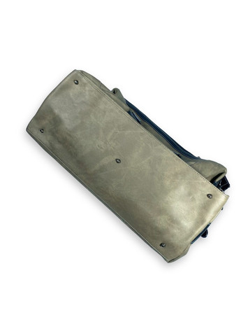 Дорожная сумка из экокожи 2 отдела внутренние карманы съемный ремень размер: 50*30*20 см зеленая Filippini (285814910)