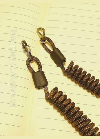 Тренчик с карабином ручной работы, шнур страховочный, пружинный для ключей, рыбалки под заказ No Brand (344584832)