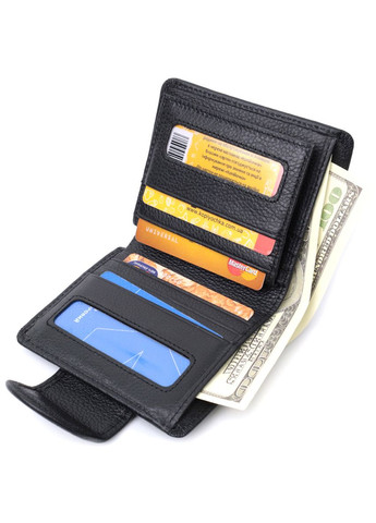 Женский кошелек из натуральной кожи с монетницей 22701 Черный st leather (306881368)