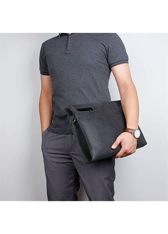 Сумка портфель через плече із натуральної шкіри чоловіча для документів формату А4 велика Чорний 40249 John McDee (361348746)