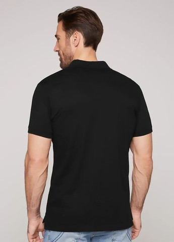 Черная футболка-поло для мужчин Camp David однотонная